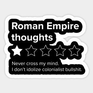 Thinking about the Roman Empire One Star - Roman Empire thoughts Sticker